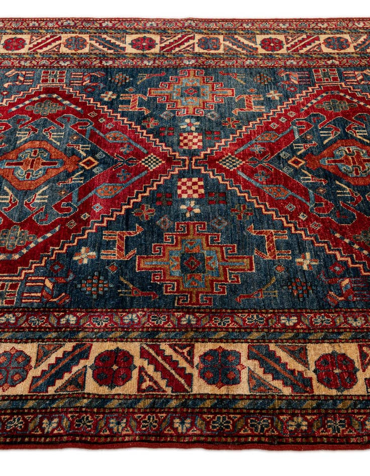 Detail image of  5' 3 x 6' 7  Hand Knotted Kazak Wool Rug