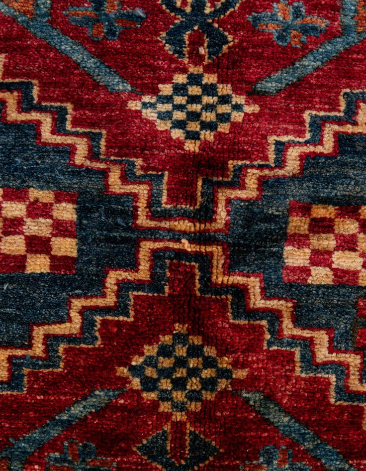 Detail image of  5' 3 x 6' 7  Hand Knotted Kazak Wool Rug