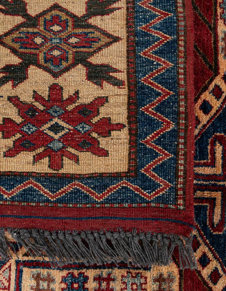 Detail image of  5' x 7' 2  Hand Knotted Kazak Wool Rug