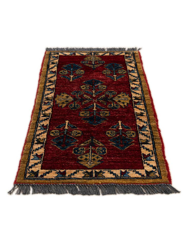 Detail image of  1' 11 x 3' 7  Hand Knotted Kazak Wool Rug