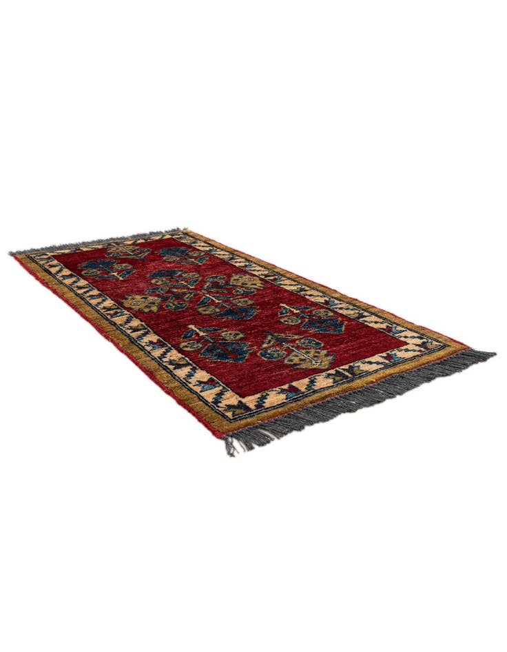 Detail image of  1' 11 x 3' 7  Hand Knotted Kazak Wool Rug