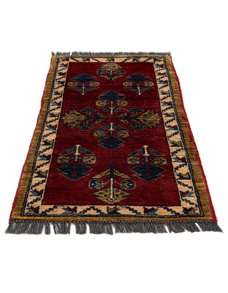 Detail image of  1' 11 x 3' 7  Hand Knotted Kazak Wool Rug