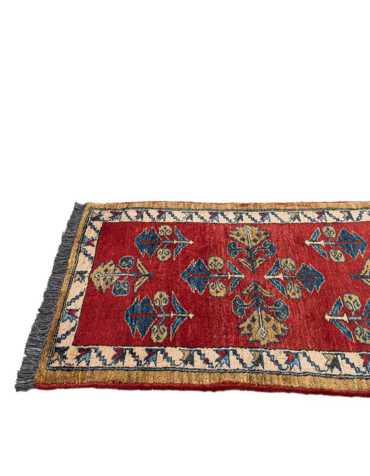 Detail image of  1' 11 x 3' 7  Hand Knotted Kazak Wool Rug