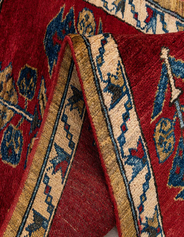 Detail image of  1' 11 x 3' 7  Hand Knotted Kazak Wool Rug