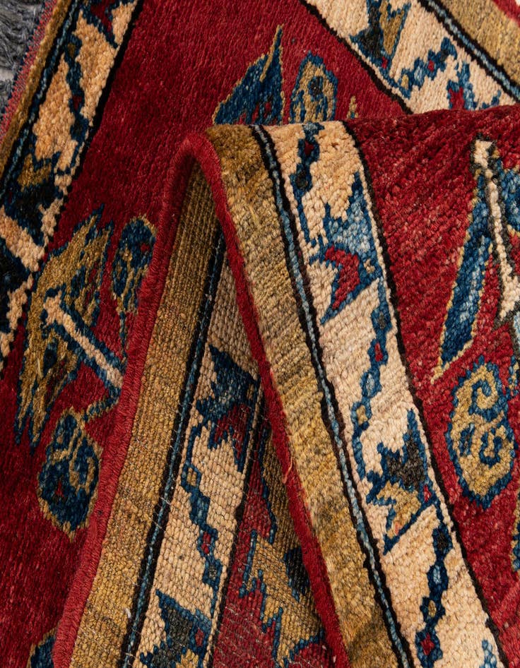 Detail image of  1' 11 x 3' 6  Hand Knotted Kazak Wool Rug