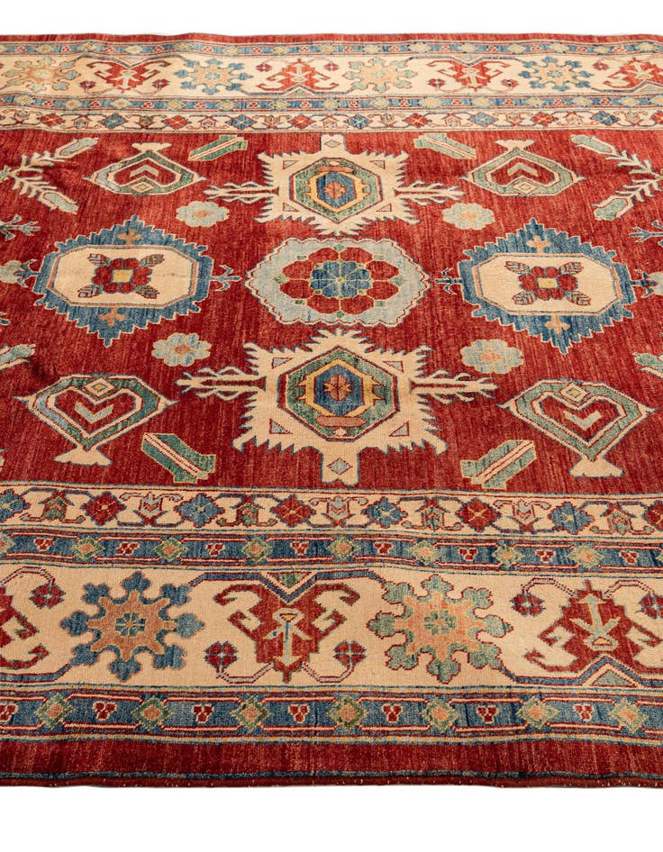 Detail image of  7' 5 x 9' 6  Hand Knotted Kazak Wool Rug