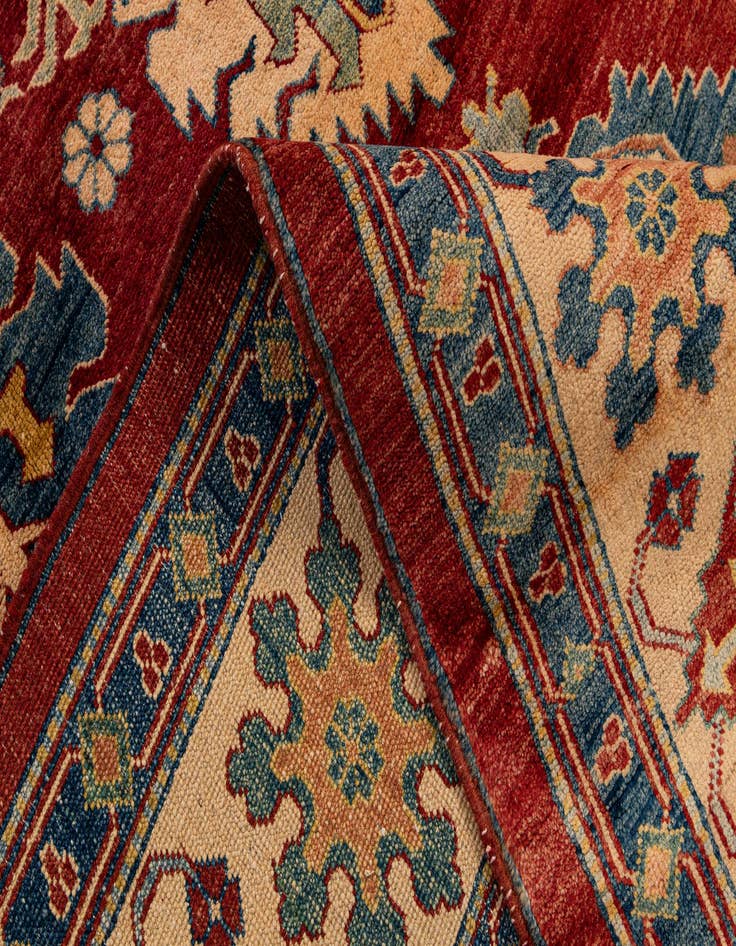 Detail image of  7' 5 x 9' 6  Hand Knotted Kazak Wool Rug