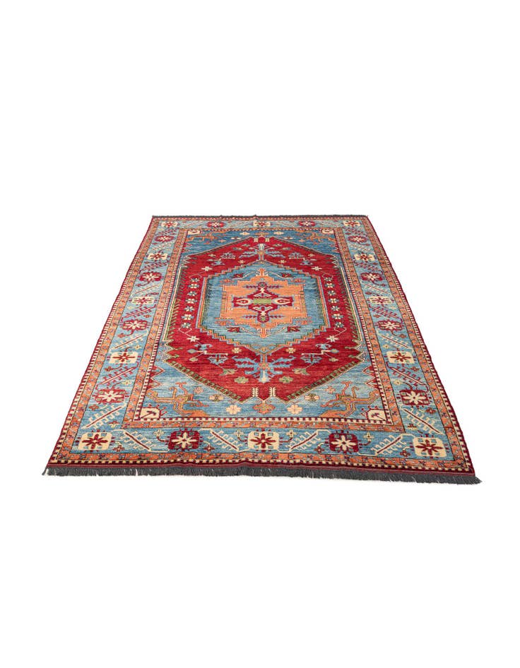 Detail image of  6' 8 x 9' 9  Hand Knotted Kazak Wool Rug