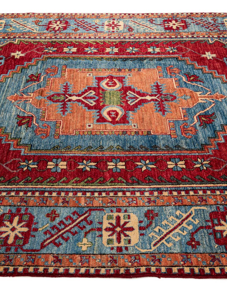 Detail image of  6' 8 x 9' 9  Hand Knotted Kazak Wool Rug
