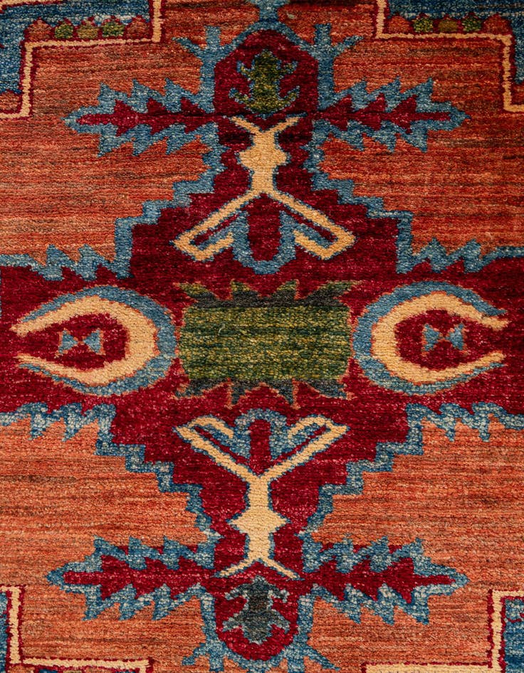 Detail image of  6' 8 x 9' 9  Hand Knotted Kazak Wool Rug