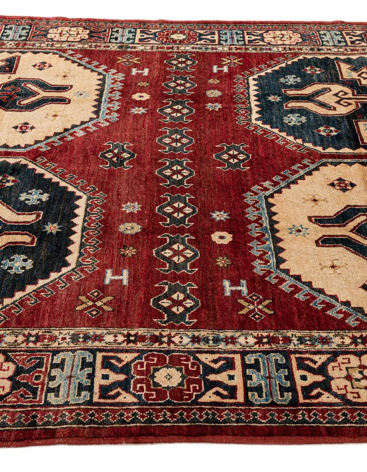 Detail image of  6' 9 x 10' 3  Hand Knotted Kazak Wool Rug