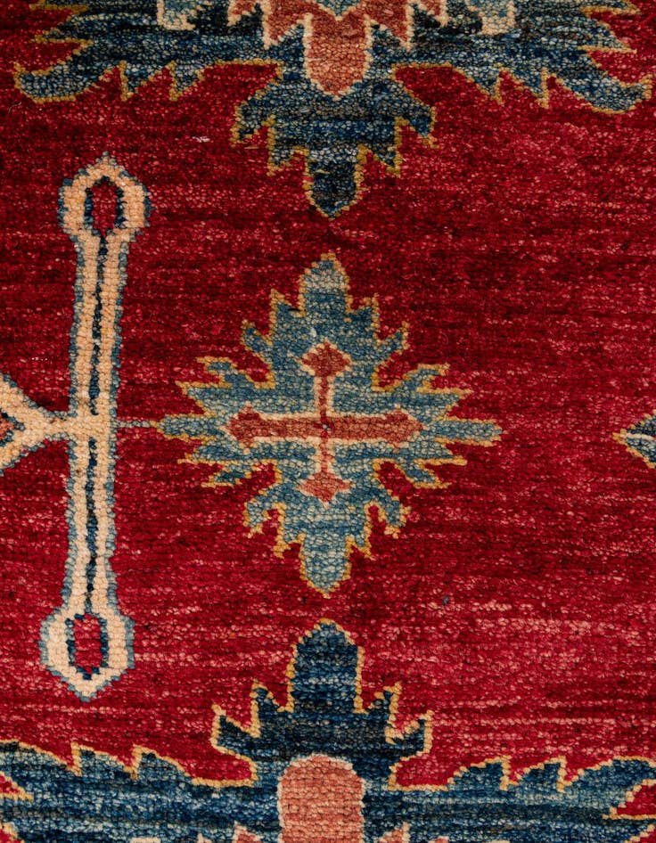 Detail image of  6' 6 x 10' 3  Hand Knotted Kazak Wool Rug