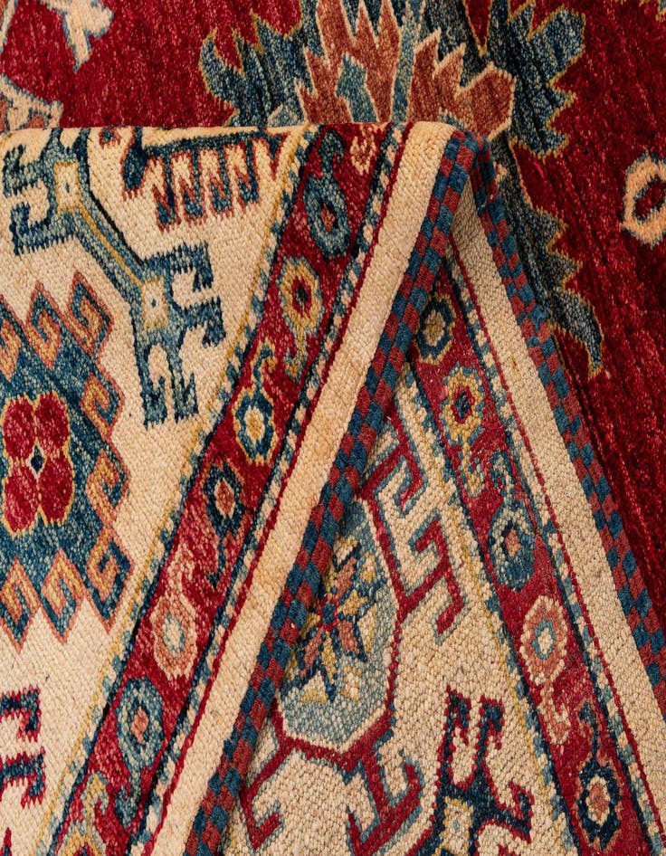 Detail image of  6' 6 x 10' 3  Hand Knotted Kazak Wool Rug
