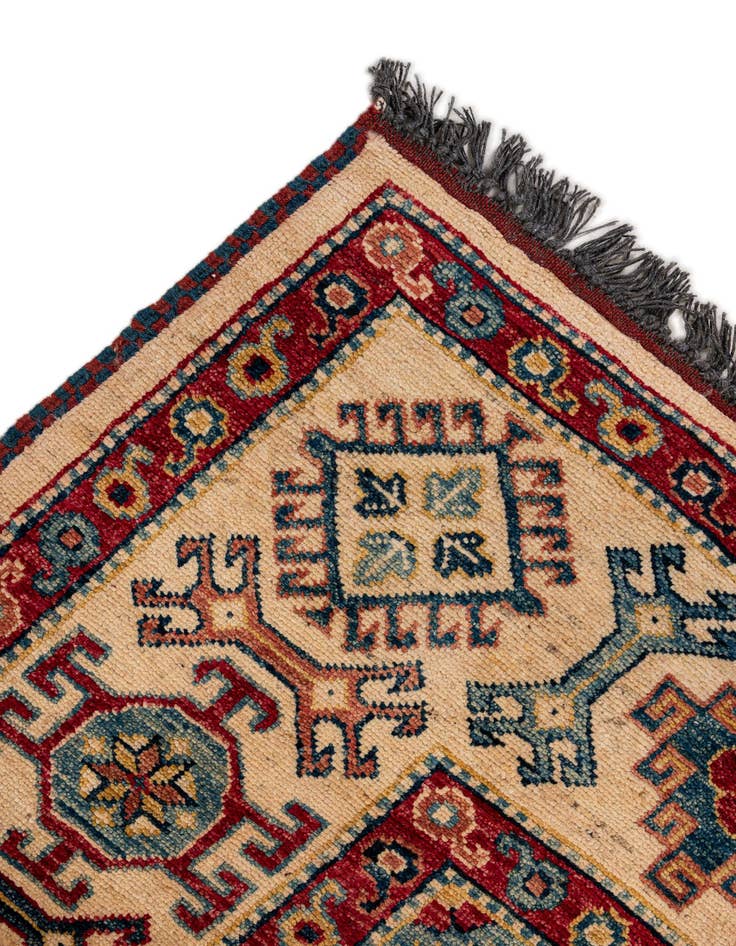 Detail image of  6' 6 x 10' 3  Hand Knotted Kazak Wool Rug