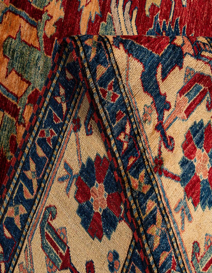 Detail image of  6' 11 x 9' 11  Hand Knotted Kazak Wool Rug