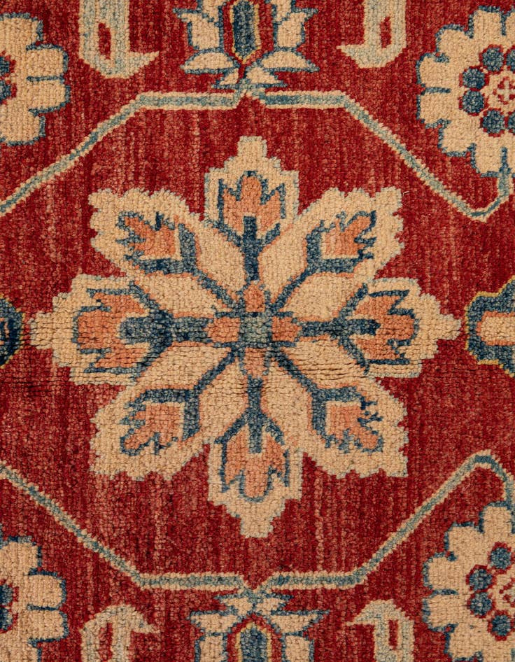 Detail image of  7' 5 x 11' 11  Hand Knotted Kazak Wool Rug
