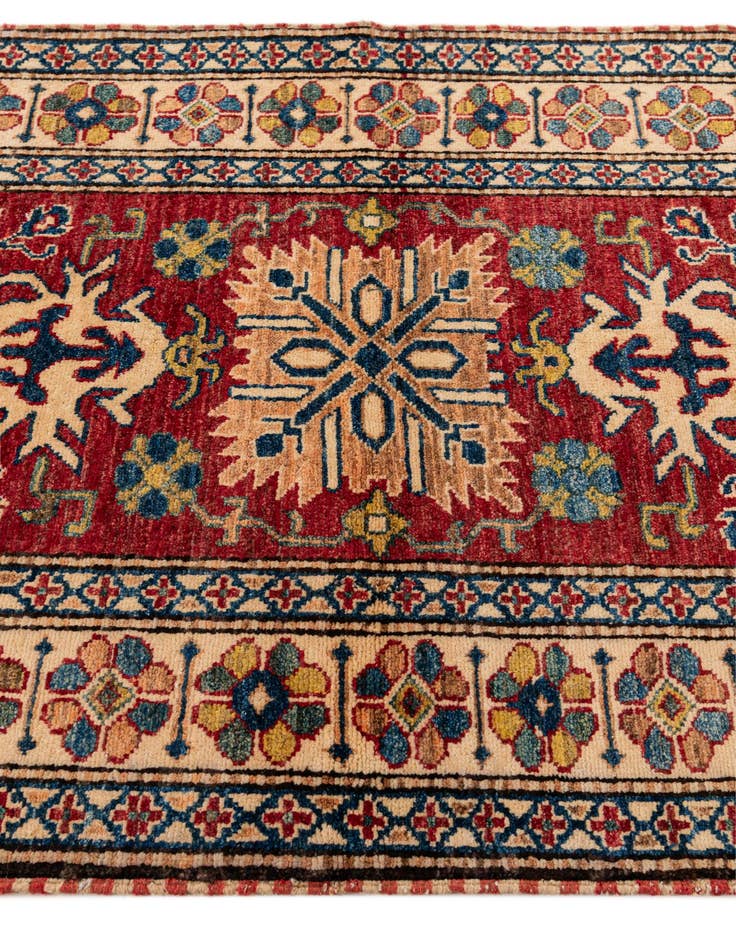 Detail image of  3' x 4' 10  Hand Knotted Kazak Wool Rug