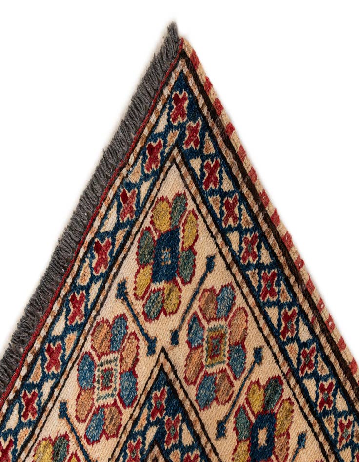 Detail image of  3' x 4' 10  Hand Knotted Kazak Wool Rug