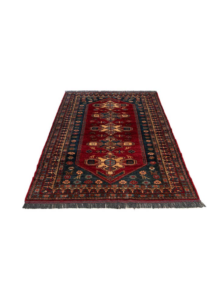 Detail image of  5' 2 x 9' 8  Hand Knotted Kazak Wool Rug