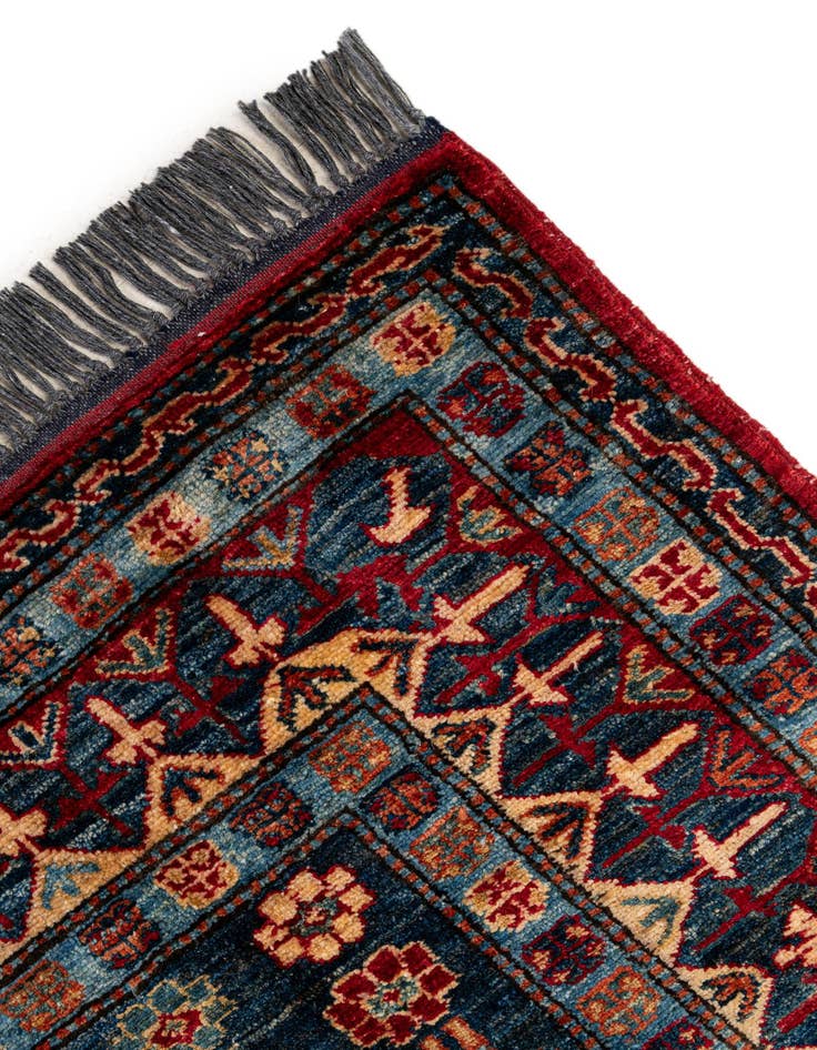 Detail image of  5' 2 x 9' 8  Hand Knotted Kazak Wool Rug