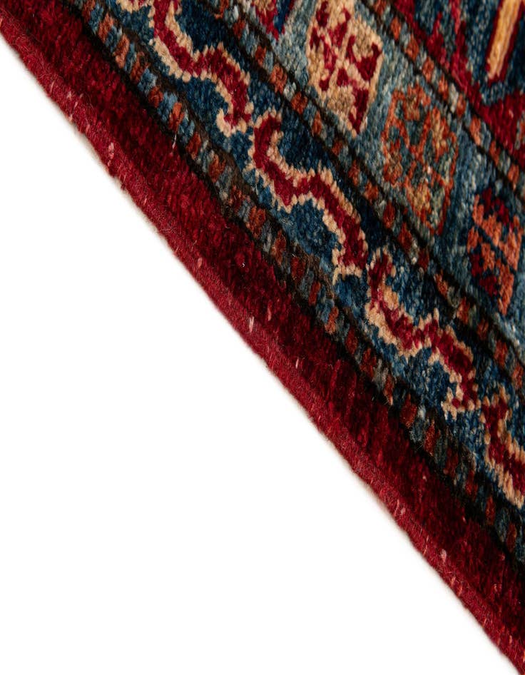 Detail image of  5' 2 x 9' 8  Hand Knotted Kazak Wool Rug