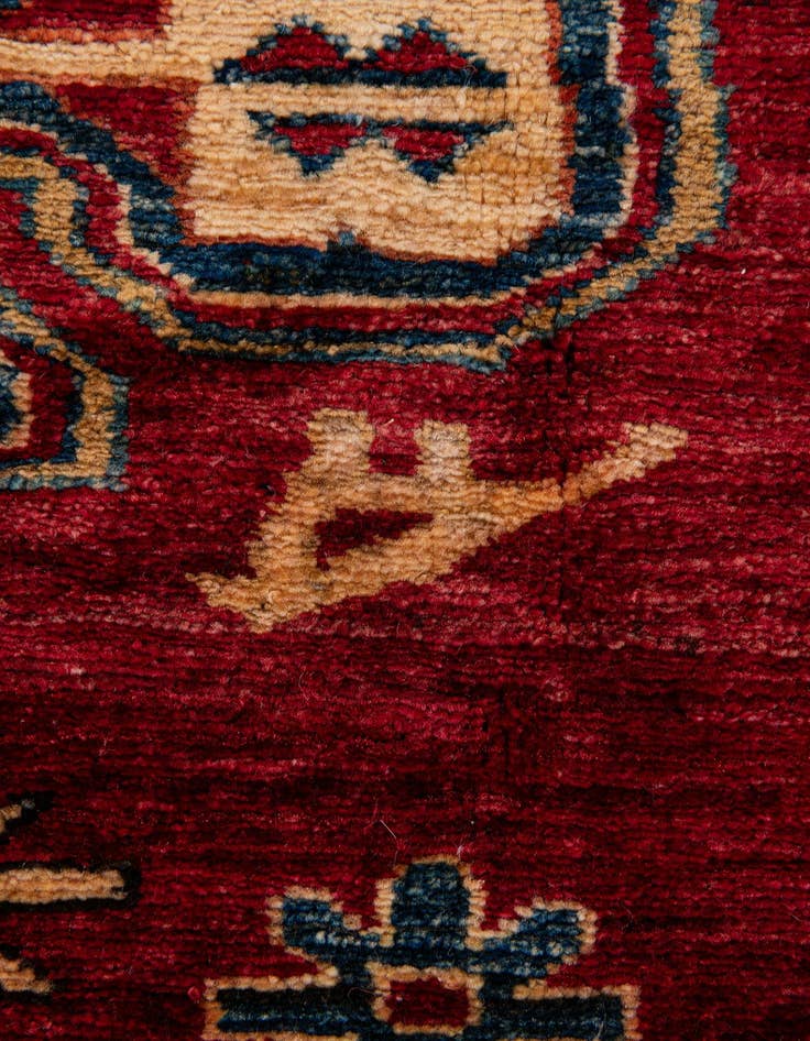 Detail image of  5' 2 x 9' 8  Hand Knotted Kazak Wool Rug