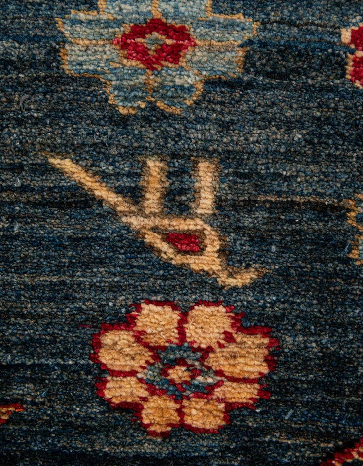 Detail image of  5' 2 x 9' 8  Hand Knotted Kazak Wool Rug
