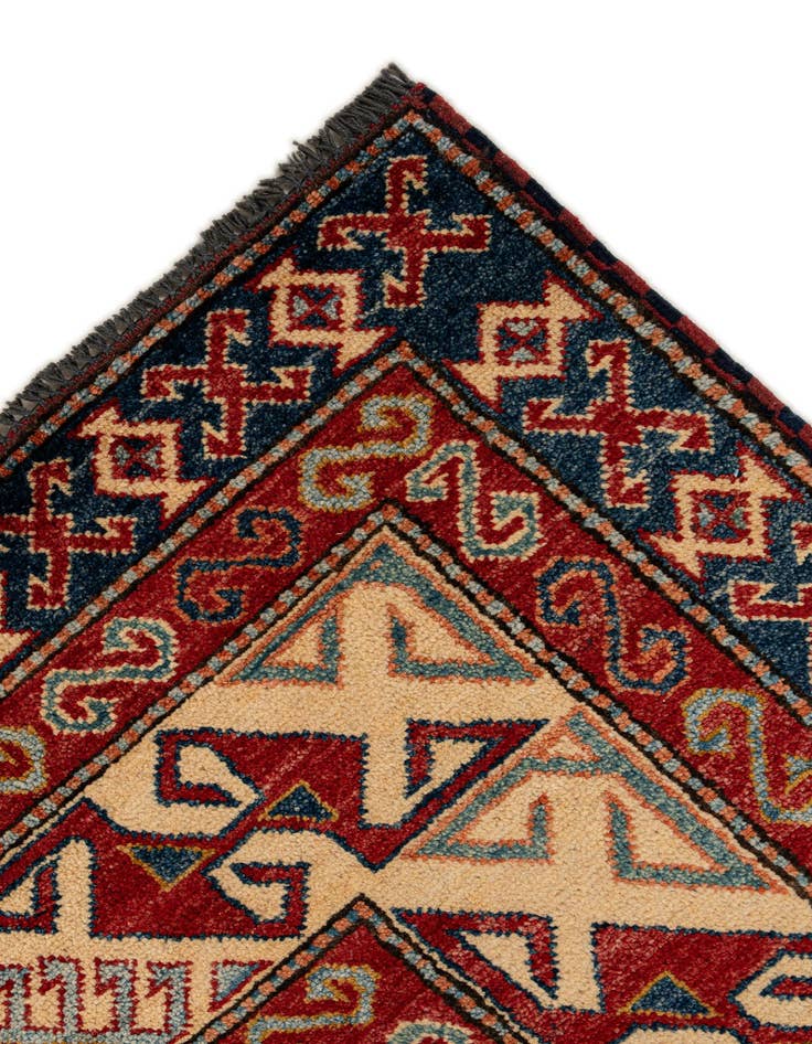 Detail image of  7' 5 x 10' 10  Hand Knotted Kazak Wool Rug