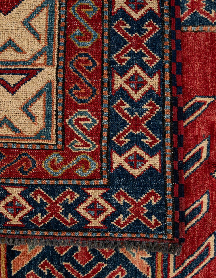 Detail image of  7' 5 x 10' 10  Hand Knotted Kazak Wool Rug