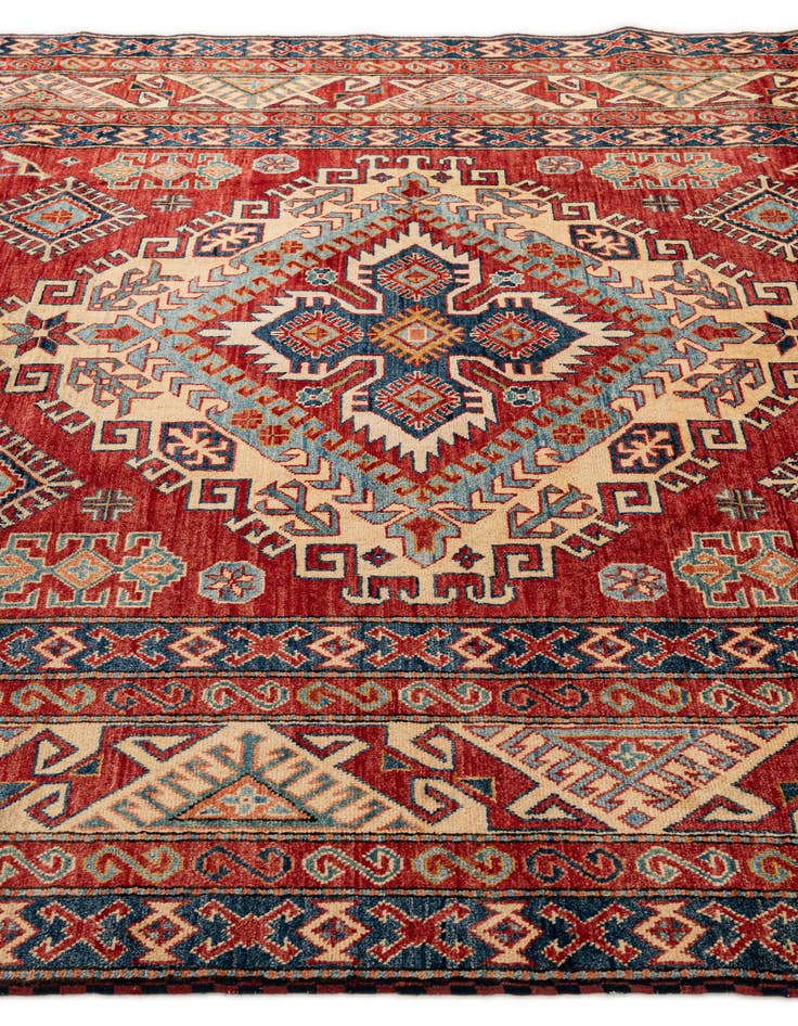 Detail image of  7' 5 x 10' 10  Hand Knotted Kazak Wool Rug