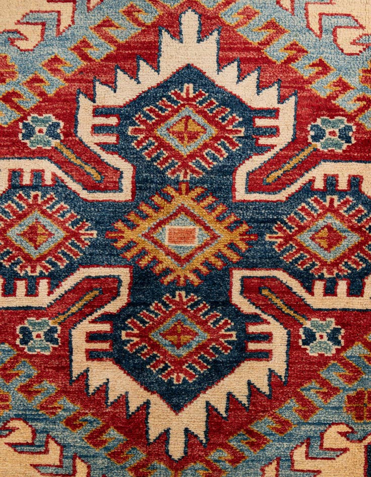 Detail image of  7' 5 x 10' 10  Hand Knotted Kazak Wool Rug