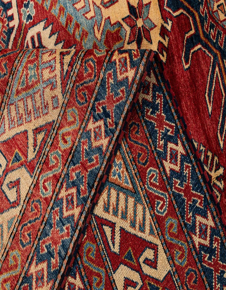 Detail image of  7' 5 x 10' 10  Hand Knotted Kazak Wool Rug