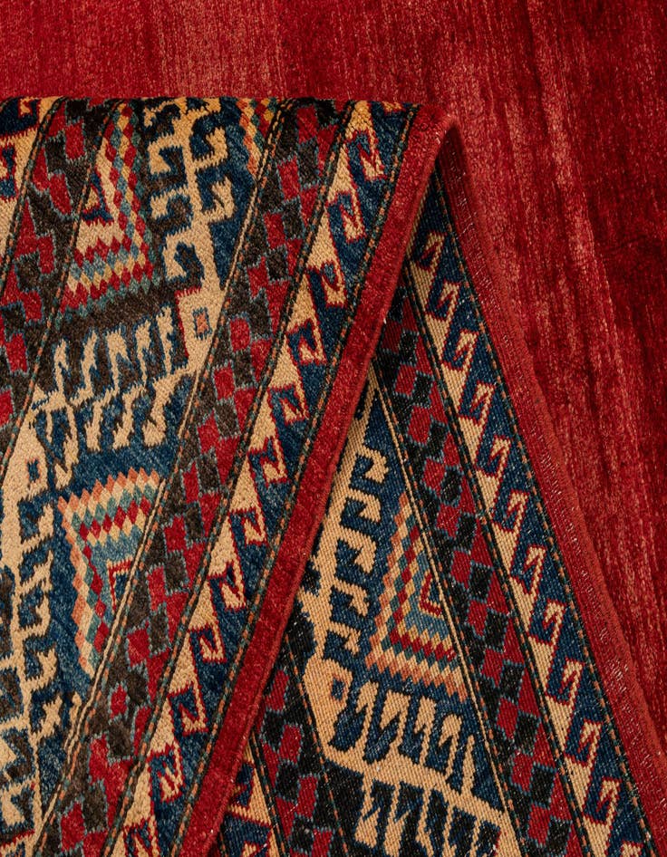 Detail image of  7' x 9' 10  Hand Knotted Kazak Wool Rug