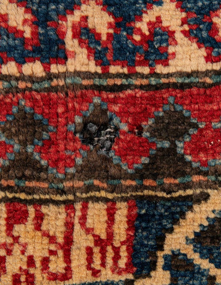 Detail image of  7' x 9' 10  Hand Knotted Kazak Wool Rug