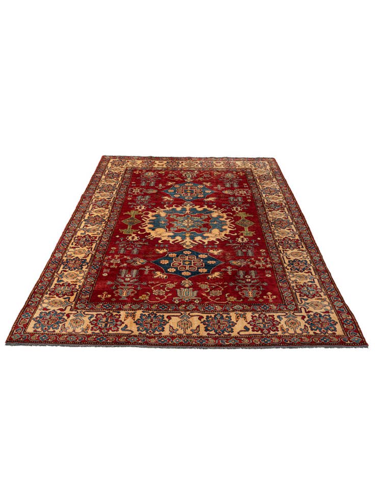 Detail image of  7' 3 x 10' 4  Hand Knotted Kazak Wool Rug