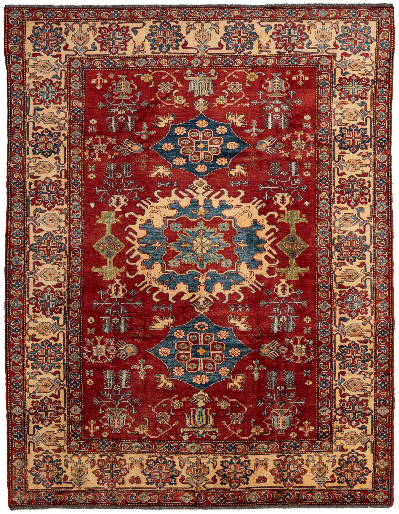 Primary image  7' 3 x 10' 4  Hand Knotted Kazak Wool Rug
