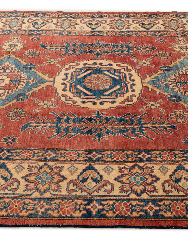Detail image of  7' 2 x 10' 4  Hand Knotted Kazak Wool Rug