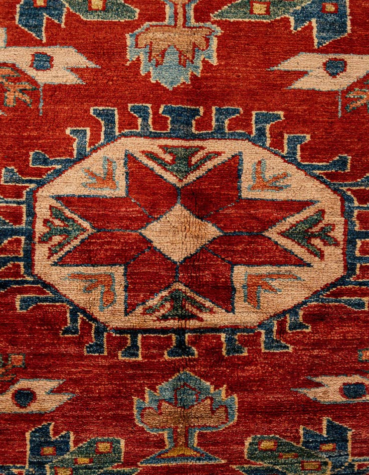 Detail image of  5' 3 x 7' 1  Hand Knotted Kazak Wool Rug