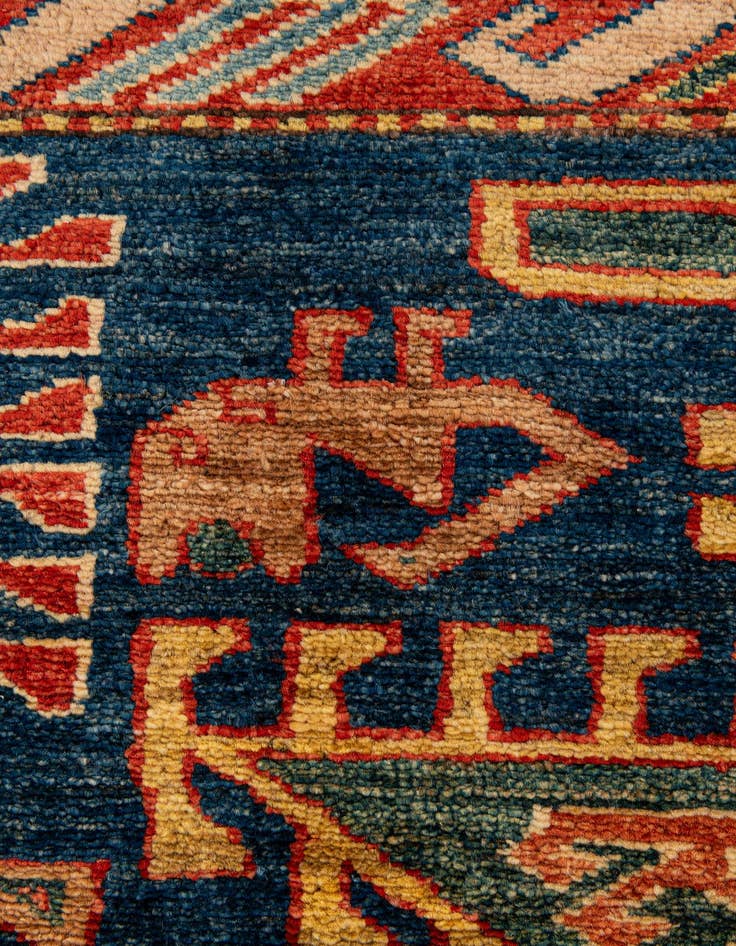 Detail image of  5' 3 x 7' 1  Hand Knotted Kazak Wool Rug