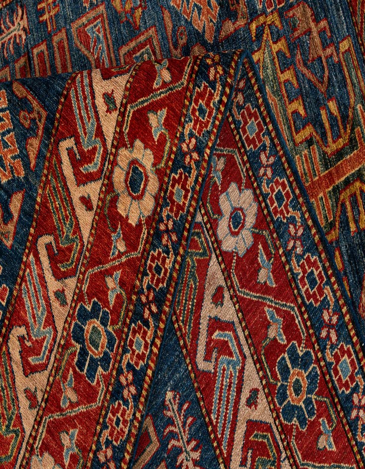 Detail image of  5' 3 x 7' 1  Hand Knotted Kazak Wool Rug