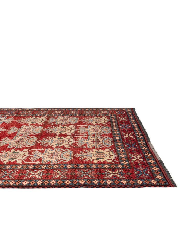 Detail image of  5' 3 x 6' 4  Hand Knotted Kazak Wool Rug