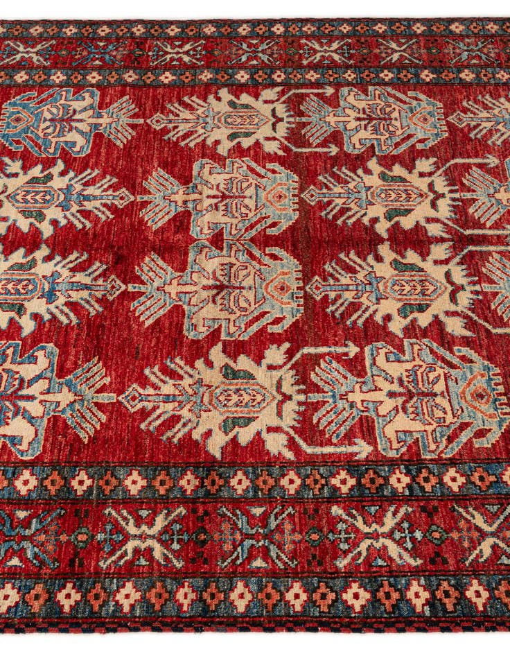 Detail image of  5' 3 x 6' 4  Hand Knotted Kazak Wool Rug