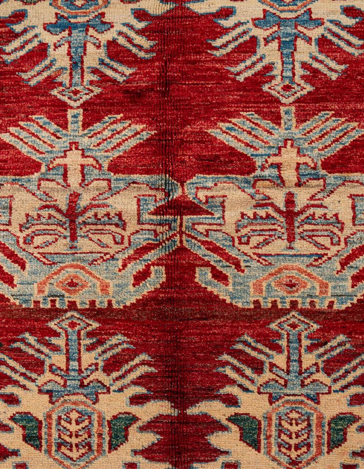 Detail image of  5' 3 x 6' 4  Hand Knotted Kazak Wool Rug