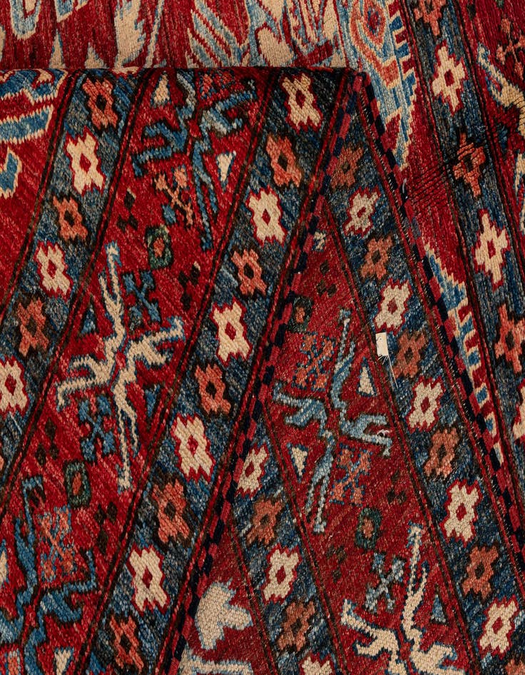 Detail image of  5' 3 x 6' 4  Hand Knotted Kazak Wool Rug