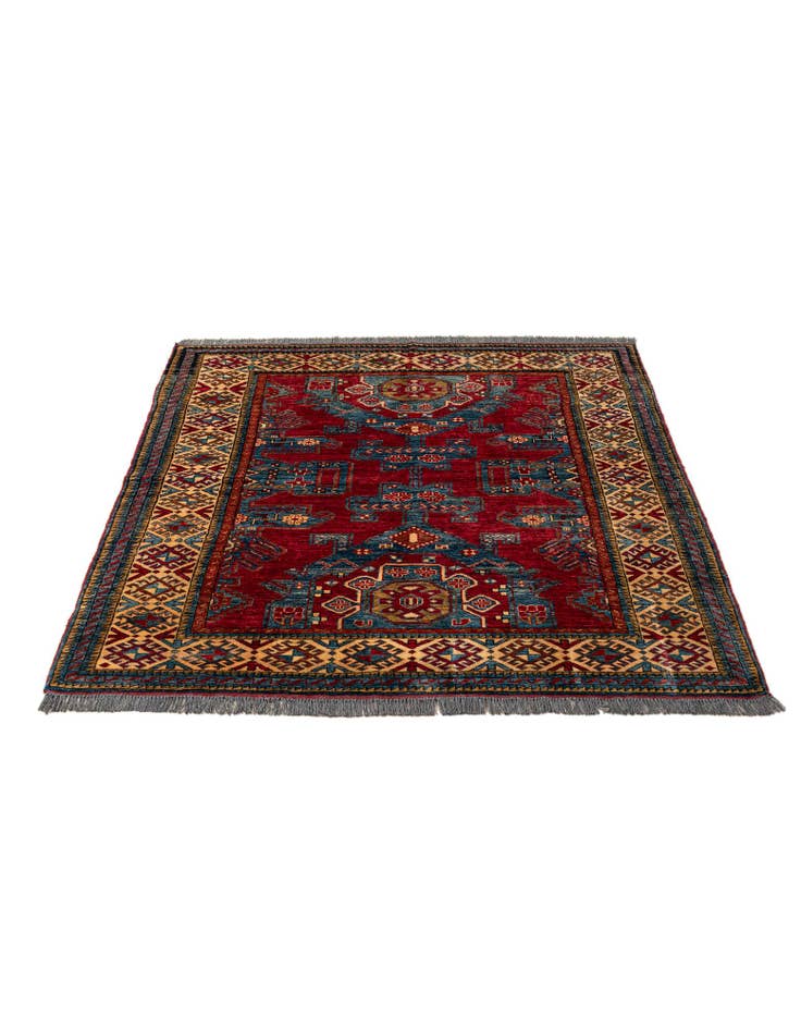 Detail image of  5' 2 x 6' 5  Hand Knotted Kazak Wool Rug