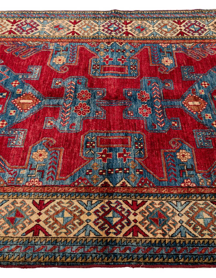 Detail image of  5' 2 x 6' 5  Hand Knotted Kazak Wool Rug