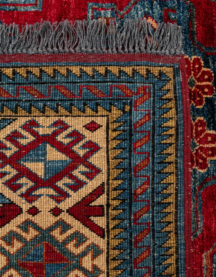 Detail image of  5' 2 x 6' 5  Hand Knotted Kazak Wool Rug