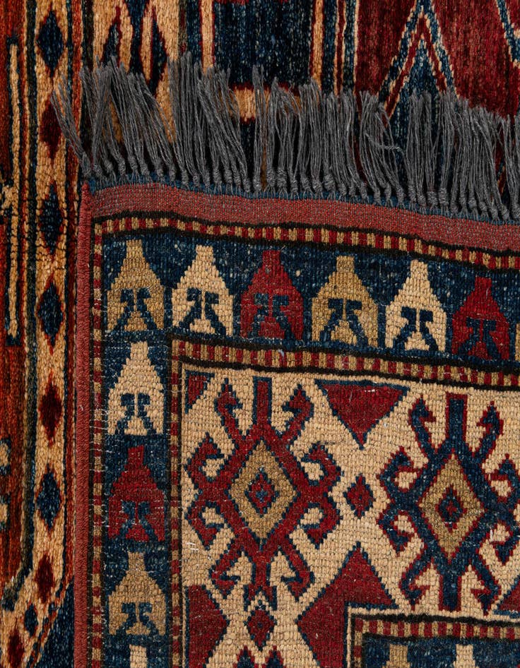 Detail image of  5' x 6' 10  Hand Knotted Kazak Oriental Wool Rug
