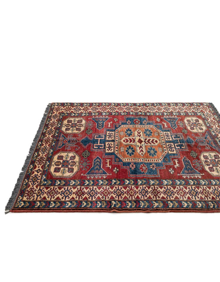 Detail image of  5' x 6' 10  Hand Knotted Kazak Oriental Wool Rug