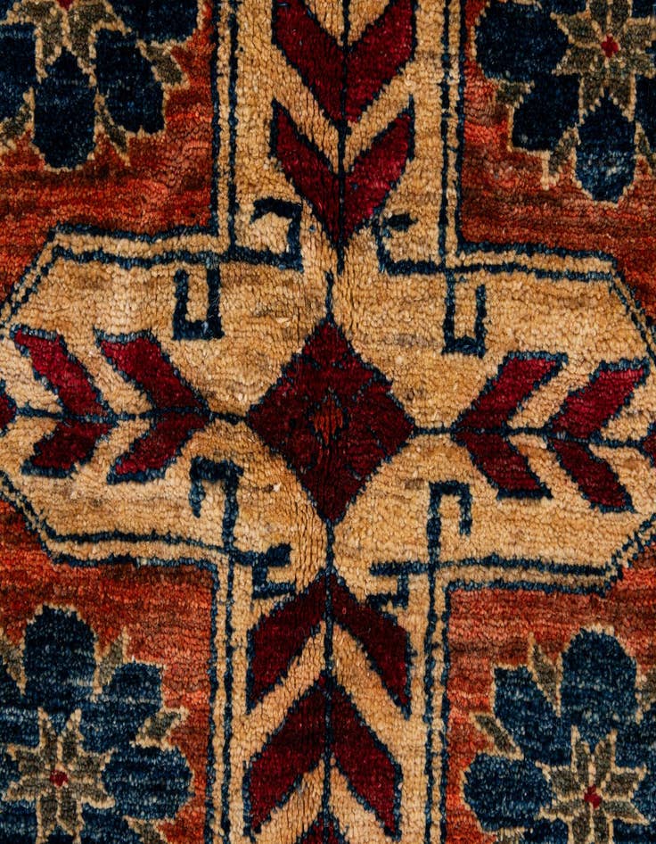 Detail image of  5' x 6' 10  Hand Knotted Kazak Oriental Wool Rug